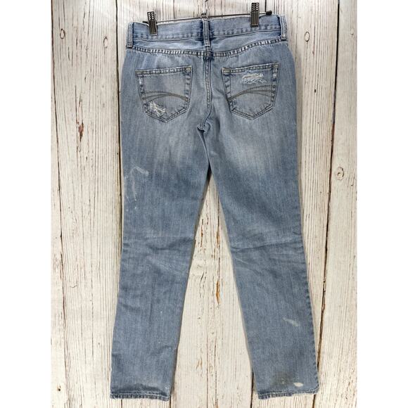 Decree Jeans Junior 3 Blue Light Wash Boyfriend Ripped Denim Mid Rise 100 Cotton - Picture 2 of 10